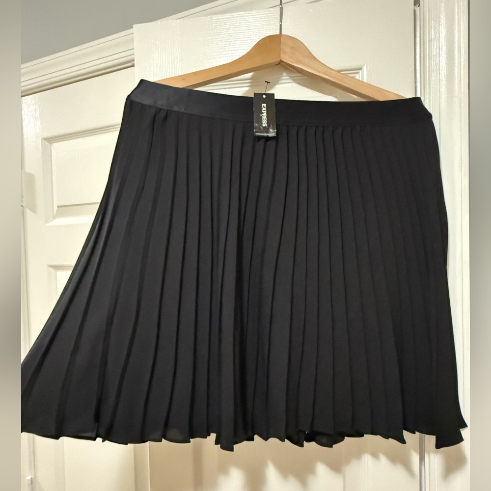 Express Black Pleated Skirt